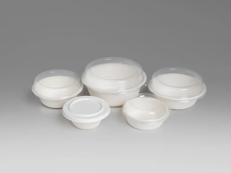 Food Packaging_ Sugarcane bowls with PLA lids