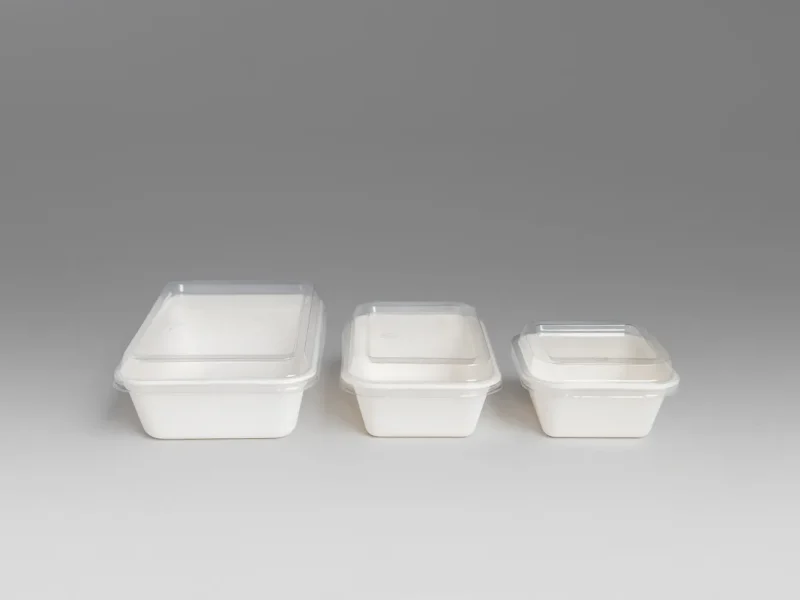 Food Packaging_ Sugarcane food containers with PLA lids