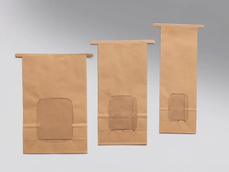 Pouches_ Paper kraft pouch with foldable tie seal Pouches_ Paper kraft pouch with foldable tie seal